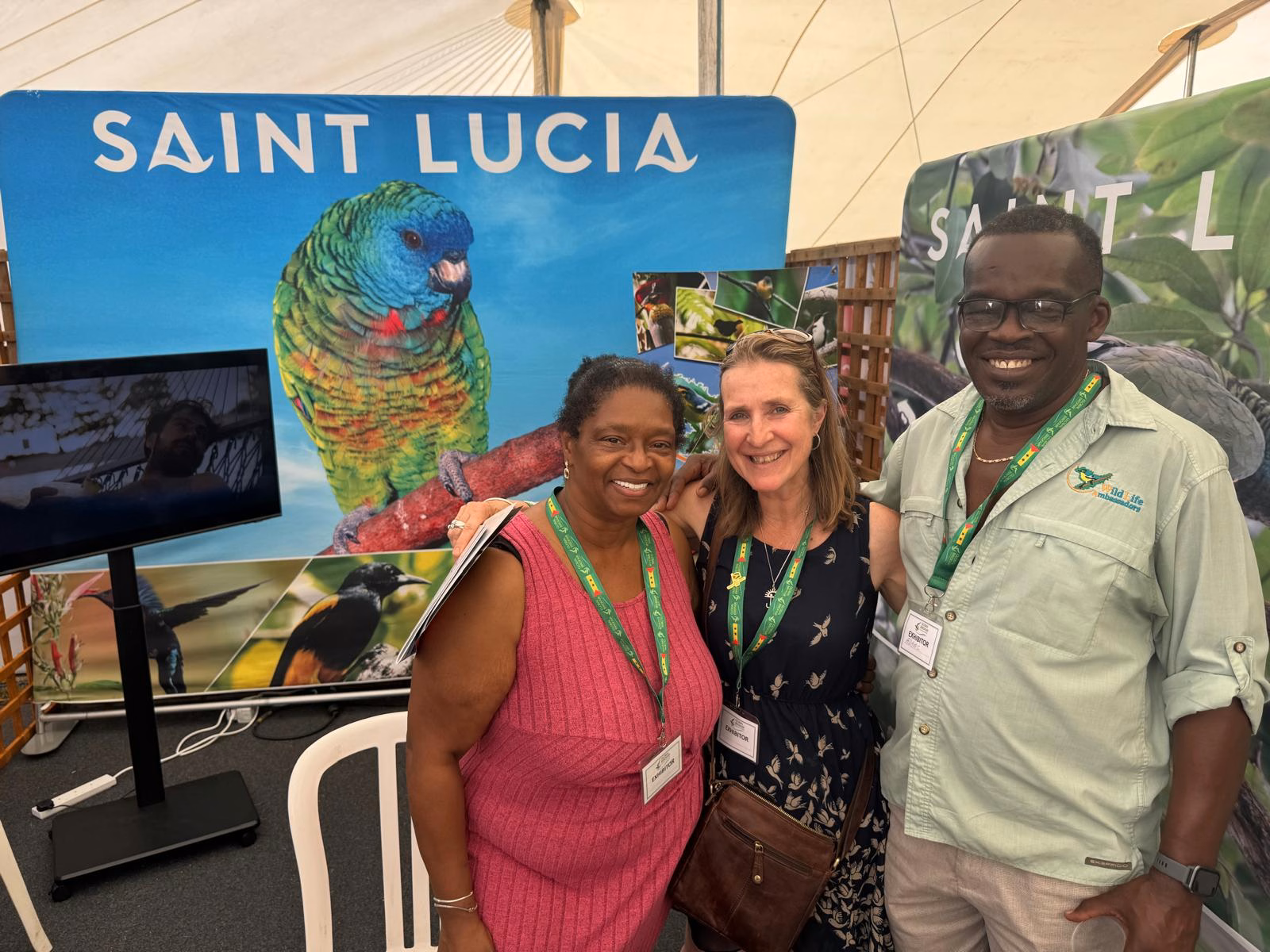 Deniese B, Claire Thorne and Adams Toussaint at Global Birdfair 2026